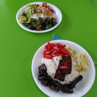 Rice with options at Zhai 斋 - Bedok Interchange in East Singapore