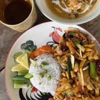 Tofu cashew stir fry  at Thai Farm Cooking School in Chiang Mai