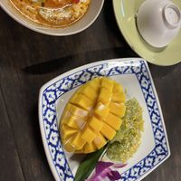 Mango sticky rice   at Thai Farm Cooking School in Chiang Mai