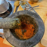 Make your own curry pastee  at Thai Farm Cooking School in Chiang Mai