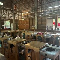 The set up  at Thai Farm Cooking School in Chiang Mai