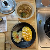 Massaman Curry and Dessert  at Thai Farm Cooking School in Chiang Mai