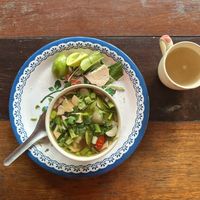 Tom zab soup   at Thai Farm Cooking School in Chiang Mai