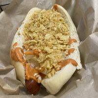 Colombian dog vegan  at Simon's Hot Dogs in Scottsdale