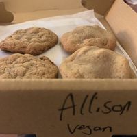 Vegan sugar cookies with waffle cone pieces, pretzels and graham crackers!   at Baked of Bloomington in Bloomington