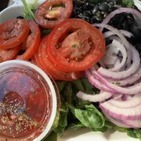 Greek salad  at Bucceto's in Bloomington