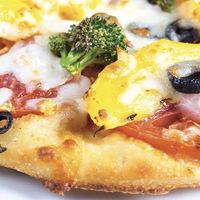 Vegan pizza at Bucceto's in Bloomington