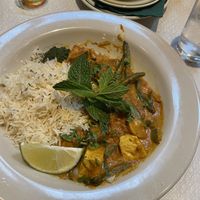 Vegan tikka masala with tofu  at FARMbloomington in Bloomington