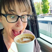 It’s almost pumpkin latte season! Hopscotch pumpkins lattes are made with real pumpkin- delicious! 🎃☕️  at Hopscotch Coffee in Bloomington