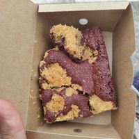 Chocolate and peanut butter brownie at Against the Grain in Lyon