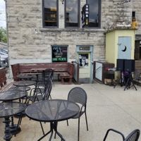 Outdoor seating at Soma in Bloomington