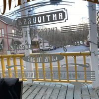 Nice street view from tables near the windows   at Last Chance Antiques & Cheese Cafe in Tannersville