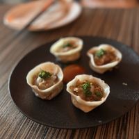 Steamed shallot dumplings  at Bay Hong in Darlinghurst