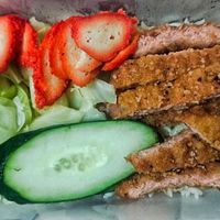 Take away pork chop rice at Daily Green 吉祥素 - Aljunied in Central Singapore