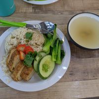 Roast "Chicken" Rice at Daily Green 吉祥素 - Aljunied in Central Singapore