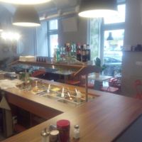 Salad bar at Shelanu in Vienna