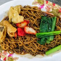 Wanton noodles at Bao Xiang Vegetarian in Kulai