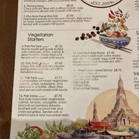 Starter options  at Simply Thai in Buxton