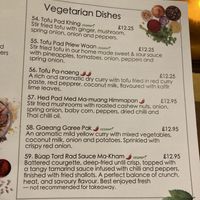 Main options  at Simply Thai in Buxton