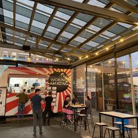 Beautiful Vegan Food Truck in a horrific uncool location unfortunately, some kinda shitty beer garden filled with animal abusing idiots. at Woking Amazing in Northcote