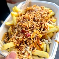 Ba Kut Eh Gravy Loaded Fries - crispy golden fries with herbal & aromatic Ba Kut Ey styled gravy. Wanted more already. at Woking Amazing in Northcote