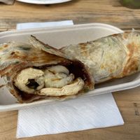 Eggy and mushroom roll   at Woking Amazing in Northcote