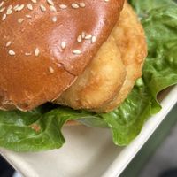 “Fishy” tempura burger. Amazing food as alwayss  at Woking Amazing in Northcote