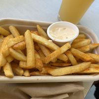 Delicious fries with smoky mayo  at Woking Amazing in Northcote