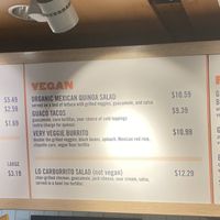 Menu as of April 2024  at ORD - Burrito Beach & B Smooth - T3 in Chicago