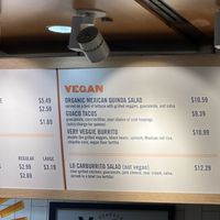 Clearly marked options   at ORD - Burrito Beach & B Smooth - T3 in Chicago