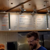 Clearly marked vegan options at ORD - Burrito Beach & B Smooth - T3 in Chicago