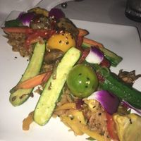 Veggie stir fry - loved it at Southernmost Beach Cafe in Key West