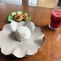 White rice   at Lusidus in Yogyakarta