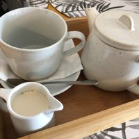 Leaf tea in a pot! at Diggers Vegie Kitchen in Anglesea