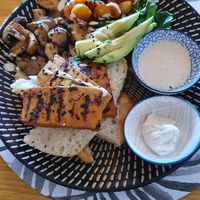 Breakfast plate at Diggers Vegie Kitchen in Anglesea