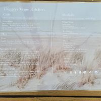 Menu 1/2 January 2022 at Diggers Vegie Kitchen in Anglesea