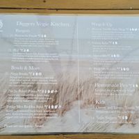 Menu 2/2 January 2022 at Diggers Vegie Kitchen in Anglesea