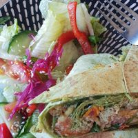 Chicken wrap at Diggers Vegie Kitchen in Anglesea