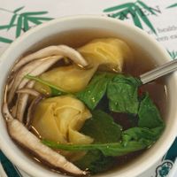 wonton soup(:   at Veggie Heaven in Montclair