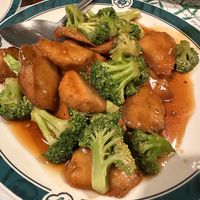 Chick’n and broccoli   at Veggie Heaven in Montclair