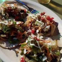 Vegetarian tacos at Taco Loco in Cabo San Lucas