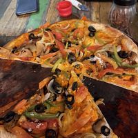 Vegan pizza  at Sandbar in San Pedro