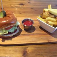 Beetroot burger at Crafty Crow in Nottingham