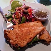 Portobello sandwich - delish  at Indulge Cafe in Santa Fe