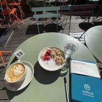 A cappuccino and the baked oats!  at Mahalo - Hornsgatan in Stockholm
