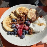 American pancakes (served until 11 on weekdays)  at Mahalo - Hornsgatan in Stockholm