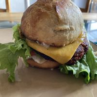 Vegan Burger. Delish!!!!  at Matter Wholefoods in Bristol