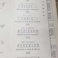 Vegan menu at Aether in Tijuana