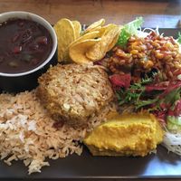 The daily vegan dinnerplate at Persilleriet in Trondheim