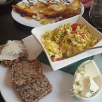 French toast and tofu scrambled eggs... delicious at GustaV in Salzburg